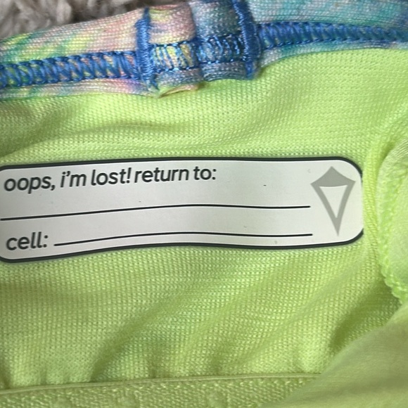 Iviiva by Lululemon size 10 tank top neon, yellowish green and blue - Picture 6 of 11